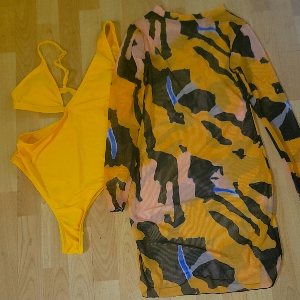 Swimsuit and cover up for $25